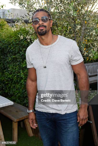 David Haye attends Microsoft's Surface Garden Sessions at The Gardening Society on June 15, 2017 in London, England.