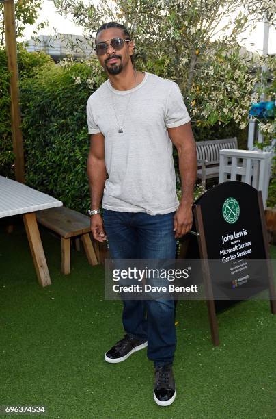 David Haye attends Microsoft's Surface Garden Sessions at The Gardening Society on June 15, 2017 in London, England.