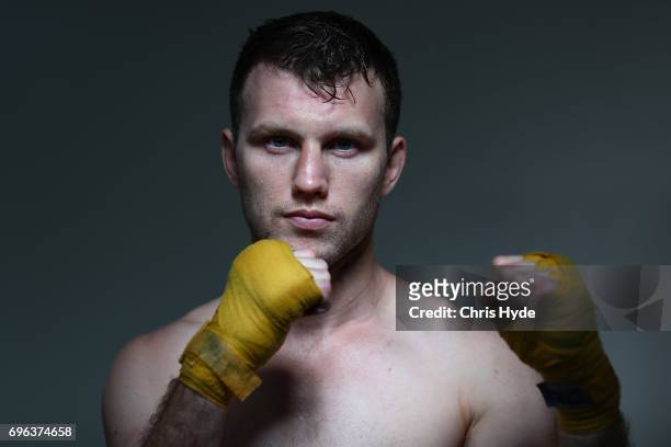 Jeff Horn poses during a training session on June 15, 2017 in Brisbane, Australia.
