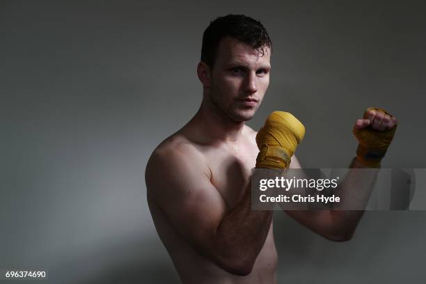 Jeff Horn poses during a training session on June 15, 2017 in Brisbane, Australia.