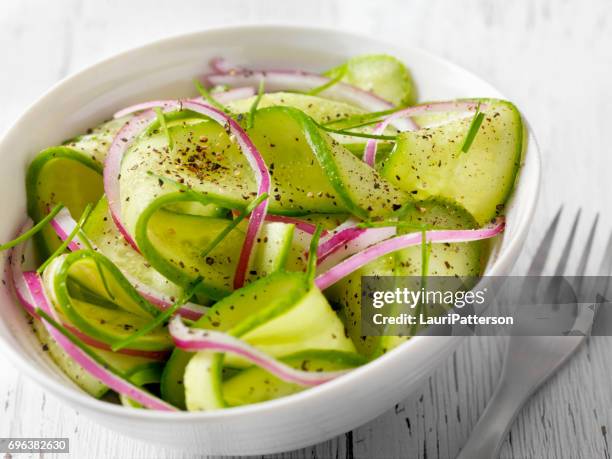 cucumber salad - cucumber stock pictures, royalty-free photos & images