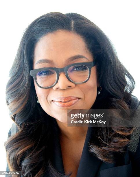American media proprietor, talk show host, actress, producer, and philanthropist Oprah Winfrey is photographed for Los Angeles Times on April 28,...
