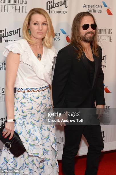 Jenny Petersson and 2017 Inductee Max Martin attend the Songwriters Hall Of Fame 48th Annual Induction and Awards at New York Marriott Marquis Hotel...