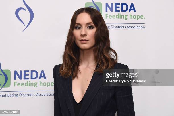Actress Troian Bellisario attends the 15th Annual Benefit Gala, "An Evening Unmasking Eating Disorders" hosted by The National Eating Disorder...