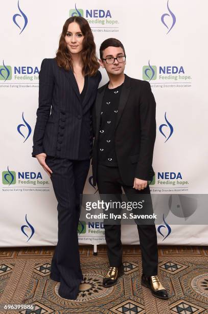Actresse Troian Bellisario and Fashion Designer Christian Siriano attend the 15th Annual Benefit Gala, "An Evening Unmasking Eating Disorders