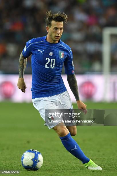 Federico Bernardeschi of Italy in action during the FIFA 2018 World Cup Qualifier between Italy and Liechtenstein at Stadio Friuli on June 11, 2017...