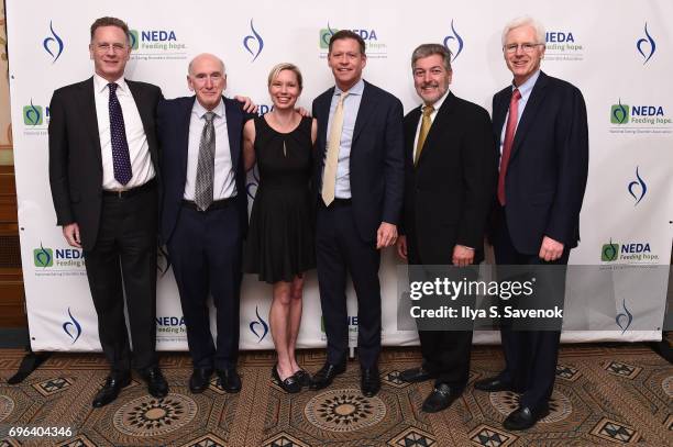 Geoff Craddock, Walt Kaye, Heather Hower, Ric Clark, Ovidio Bermudez, and Glenn Shannon attend the 15th Annual Benefit Gala, "An Evening Unmasking...