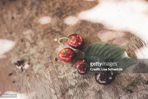fresh cherries - bauernberuf stockfoto's en -beelden
