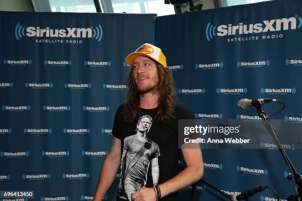 Jaren Johnston of The Cadillac Three Visits SiriusXM Studios In Nashville at SiriusXM Studios on June 15, 2017 in Nashville, Tennessee.