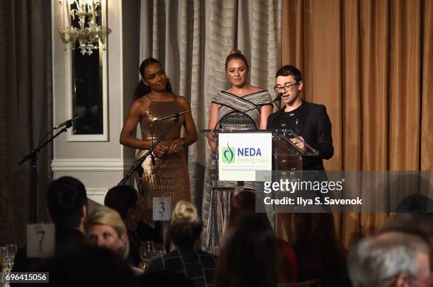 Fashion Designer Christian Siriano accepts an award onstage at the 15th Annual Benefit Gala, "An Evening Unmasking Eating Disorders