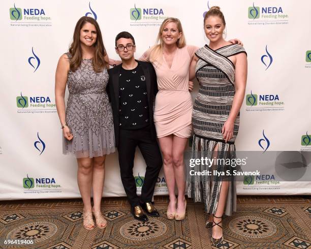 Elizabeth Bliel, Christian Siriano, Maggie Cook, and Iskra Lawrence attend the 15th Annual Benefit Gala, "An Evening Unmasking Eating Disorders