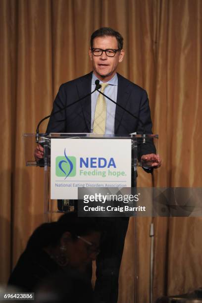 Ric Clark speaks onstage at the 15th Annual Benefit Gala, "An Evening Unmasking Eating Disorders" hosted by The National Eating Disorder Association...