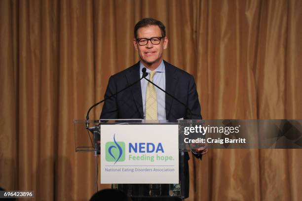 Ric Clark speaks onstage at the 15th Annual Benefit Gala, "An Evening Unmasking Eating Disorders" hosted by The National Eating Disorder Association...