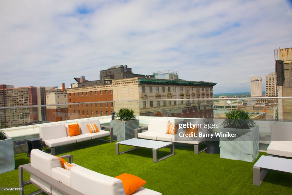 Sofas At Azure Rooftop Bar In Downtown Cleveland Oh StockFoto Getty