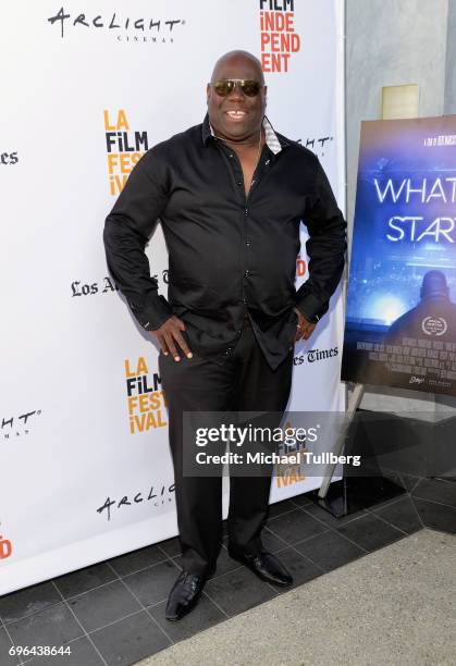 Producer Carl Cox attends a screening of the electronic music film "What We Started" at the 2017 Los Angeles Film Festival at ArcLight Santa Monica...