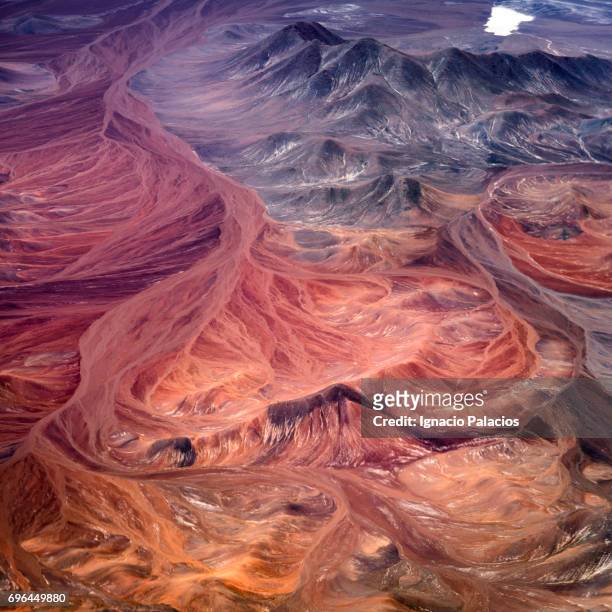 aerial image atacama desert - atacama desert chile stock pictures, royalty-free photos & images