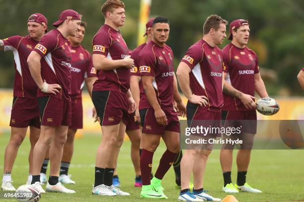 Queensland Maroons State of Origin training session at Intercontinental Sanctuary Cove Resort on June 16, 2017 in Brisbane, Australia.