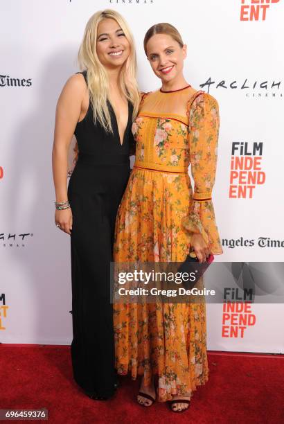 Hayley Kiyoko and Mena Suvari arrive at the 2017 Los Angeles Film Festival - Premiere Of "Becks" at Arclight Cinemas Culver City on June 15, 2017 in...