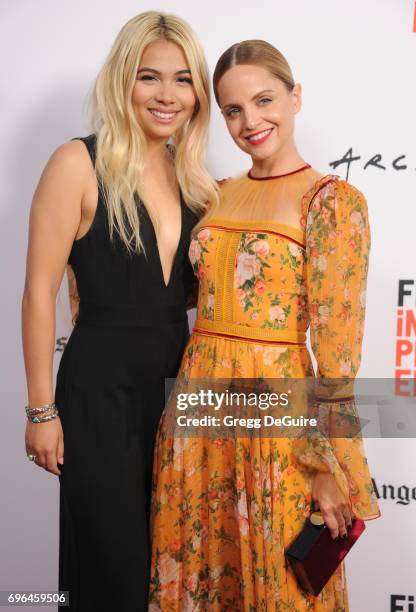 Hayley Kiyoko and Mena Suvari arrive at the 2017 Los Angeles Film Festival - Premiere Of "Becks" at Arclight Cinemas Culver City on June 15, 2017 in...