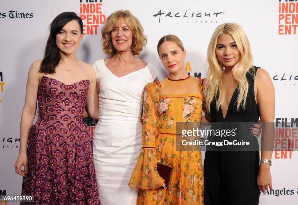 Lena Hall, Christine Lahti, Mena Suvari and Hayley Kiyoko arrive at the 2017 Los Angeles Film Festival - Premiere Of "Becks" at Arclight Cinemas...