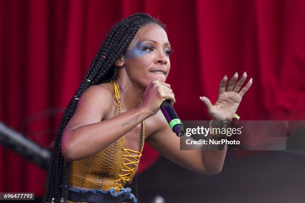 Amp;B music DAWN during her performance at Barcelona's Sonar 2017 Festival in Barcelona, Spain on June 15, 2017