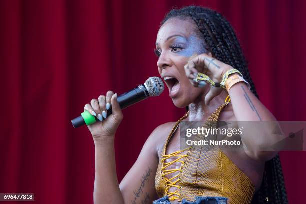 Amp;B music DAWN during her performance at Barcelona's Sonar 2017 Festival in Barcelona, Spain on June 15, 2017