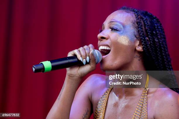 Amp;B music DAWN during her performance at Barcelona's Sonar 2017 Festival in Barcelona, Spain on June 15, 2017