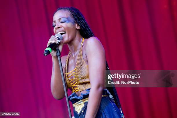 Amp;B music DAWN during her performance at Barcelona's Sonar 2017 Festival in Barcelona, Spain on June 15, 2017