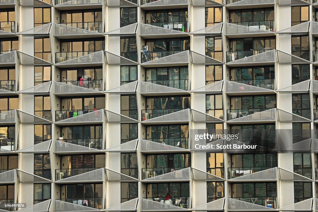 General Views Of High Rise Tower Blocks In Melbourne