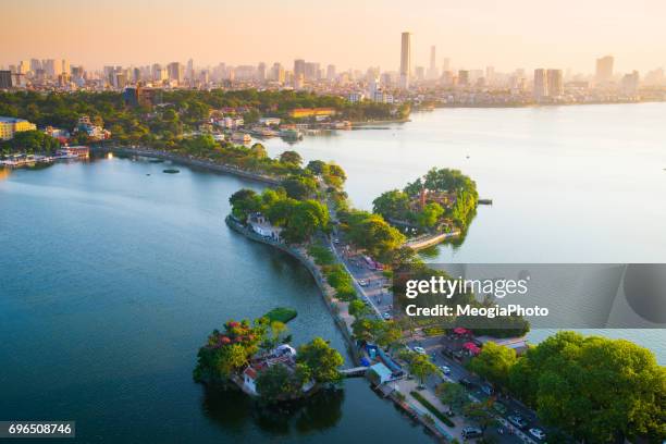 hanoi skyline cityscape - hanoi stock pictures, royalty-free photos & images