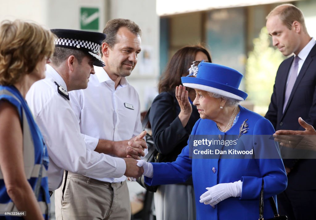 The Queen Visits Scene Of Grenfell Tower Fire