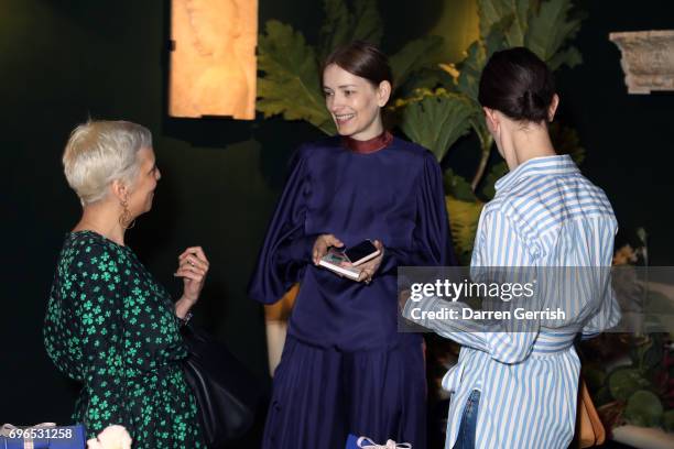 Anne-Marie Curtis and Roksanda Ilincic attend the Roksanda handbag celebration breakfast at the Royal Academy of Arts on June 16, 2017 in London,...