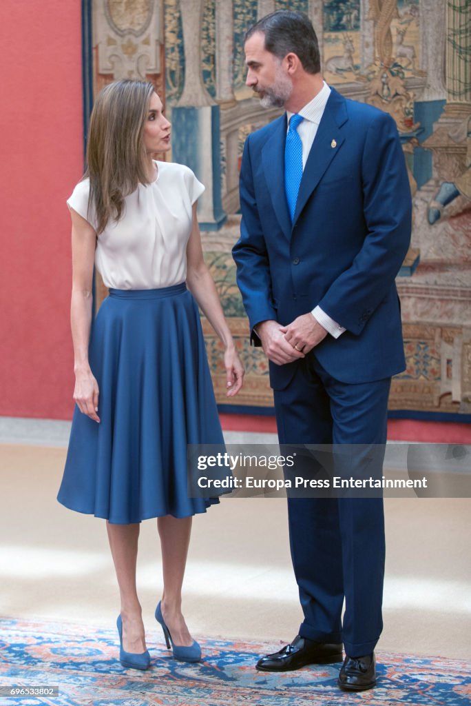 Spanish Royals Meet The Members of 'Princesa De Asturias' Foundation