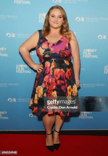 Danielle Macdonald arrives ahead of the Patti Cake$ Australian Premiere during the Sydney Film Festival at State Theatre on June 16, 2017 in Sydney,...