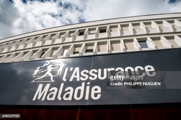 The building of the Health Insurance administration is pictured on June 16, 2017 in Arras, northern France. / AFP PHOTO / PHILIPPE HUGUEN
