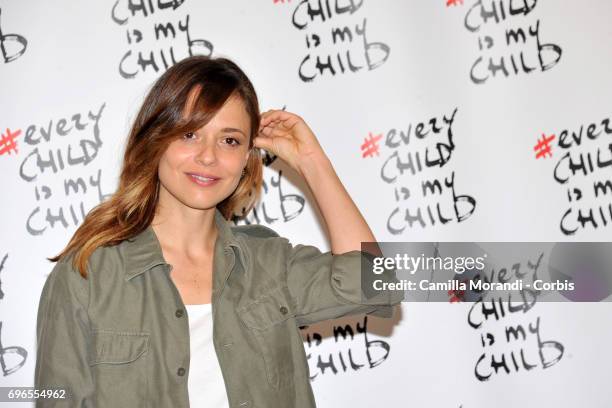 Valeria Bilello attends the 'Every Child Is My Child' Presentation In Rome on June 16, 2017 in Rome, Italy.