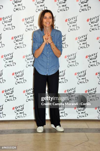 Anna Foglietta attends the 'Every Child Is My Child' Presentation In Rome on June 16, 2017 in Rome, Italy.