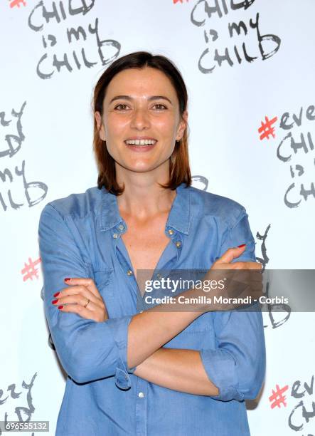 Anna Foglietta attends the 'Every Child Is My Child' Presentation In Rome on June 16, 2017 in Rome, Italy.