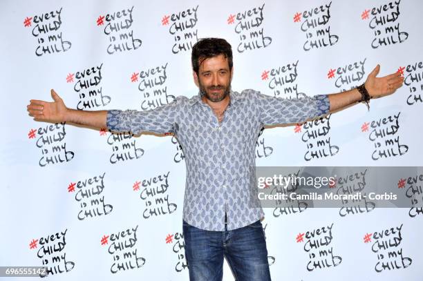 Daniele Silvestri attends the 'Every Child Is My Child' Presentation In Rome on June 16, 2017 in Rome, Italy.