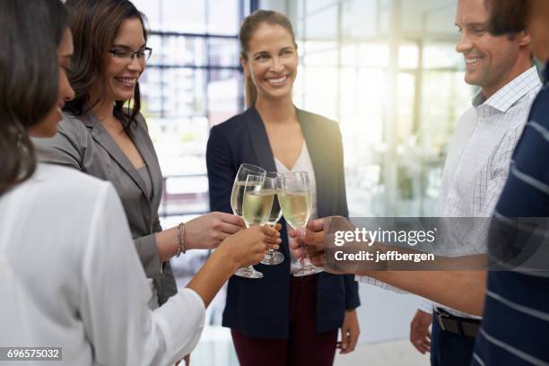 another successful quarter draws to a close - office drinks stock pictures, royalty-free photos & images