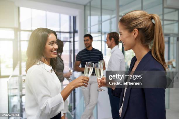 let's clink to a successful collaboration - friday stock pictures, royalty-free photos & images