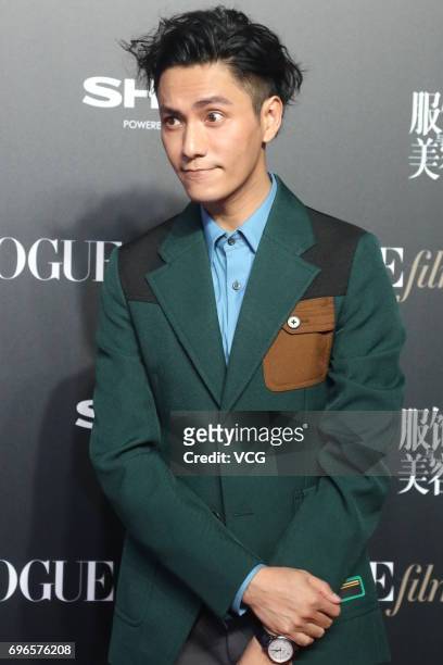 Actor Chen Kun arrives at the red carpet of 2017 Vogue Film gala on June 16, 2017 in Shanghai, China.
