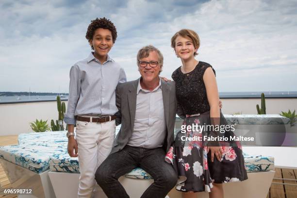 Film director Todd Haynes with actors Jaden Michael and Millicent Simmonds are photographed for the Hollywood Reporter on May 18, 2017 in Cannes,...