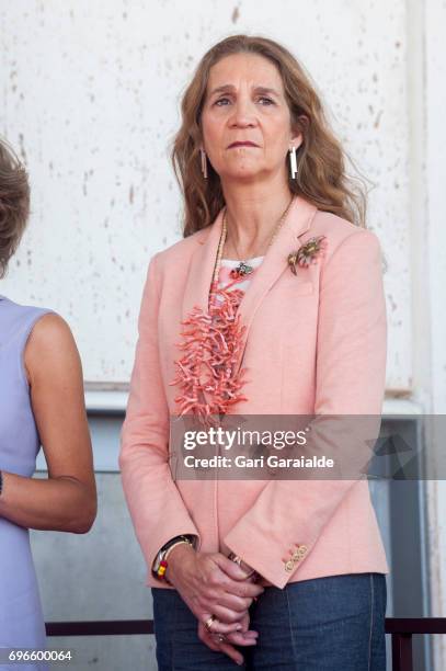 Princess Elena of Spain attends Macan Winery inauguration on June 16, 2017 in Alava, Spain.