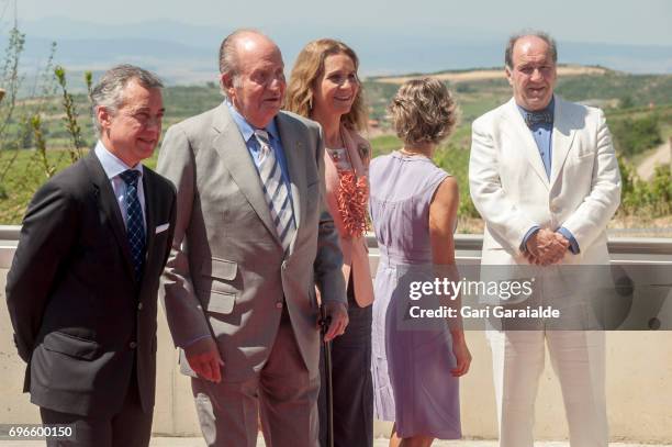 President of the Basque regional government Inigo Urkullu , King Juan Carlos , Princess Elena of Spain , Spain's Agriculture minister Isabel Garcia...