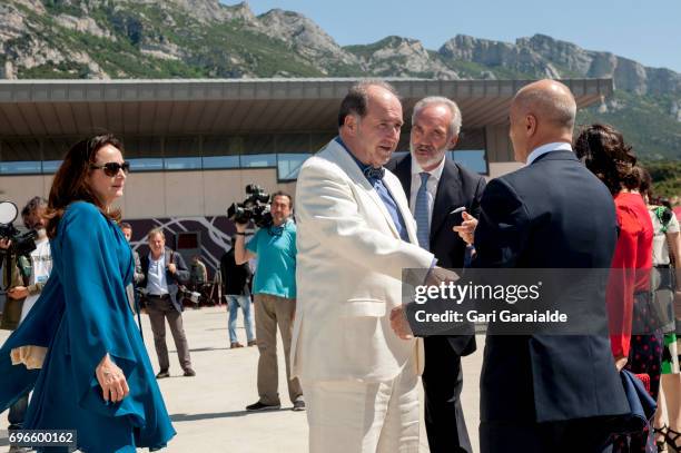 Winery owner Pablo Alvarez Mezquiriz attends Macan Winery inauguration on June 16, 2017 in Alava, Spain.