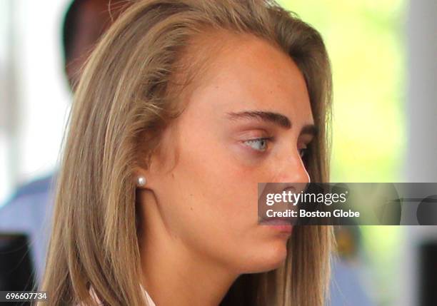 Michelle Carter arrives at Taunton District Court in Taunton, MA on Jun. 16, 2017 to hear the verdict in her trial. Carter is charged with...