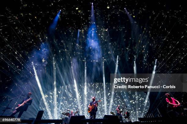 A English rock band Radiohead performs at Firenzerocks Festival on June 14, 2017 in Florence, Italy.