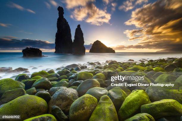 madeira, portugal - juny 2017: ribeira da janela coastline - janela ストックフォトと画像