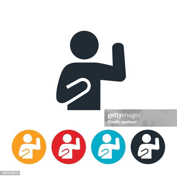 illustrazioni stock, clip art, cartoni animati e icone di tendenza di icona di making an oath - giuramento